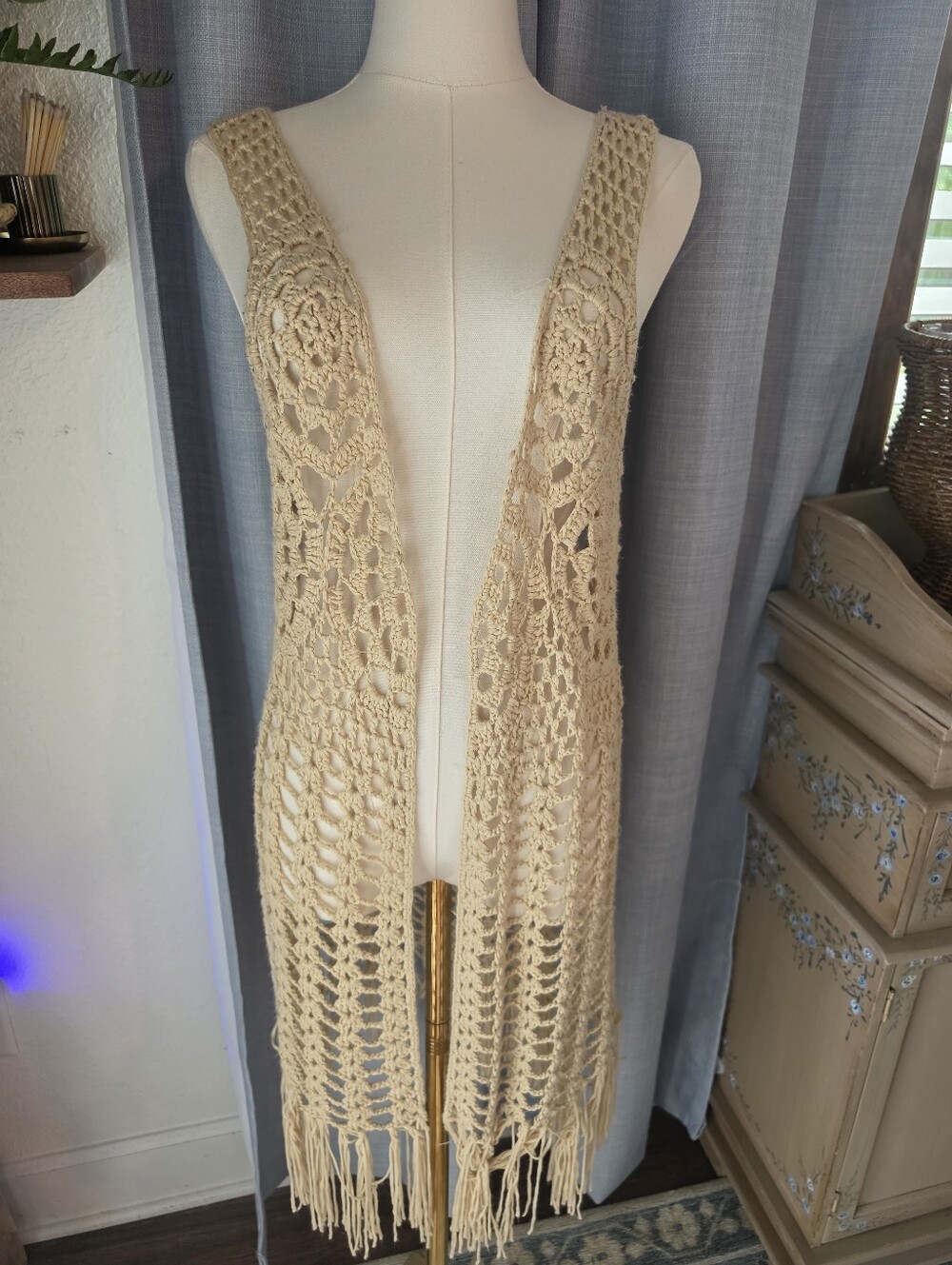 Vintage Crochet Vest - Picture 1 of 5